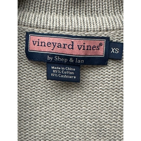 Vineyard Vines Womens XS Long Toggle Button Cardigan Sweater Grey Cashmere AB4-1 - Picture 2 of 8